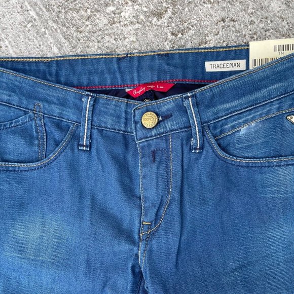 Replay Women Jeans Blue Skinny TRACEEMAN Cotton Denim Jean Size 28(30X32) $180 - Picture 2 of 9